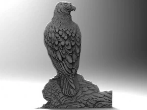 falcon bas-relief cnc 3D Print Model