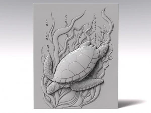 cnc relief kura-kura Model Cetak 3D