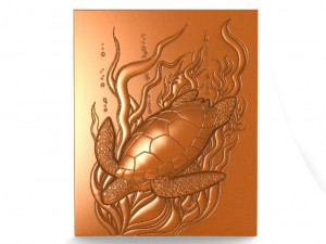 turtle bas-relief cnc Model Cetak 3D