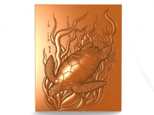 turtle bas-relief cnc 3D Print Model