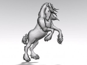horse bas-relief 2 cnc 3Dプリントモデル