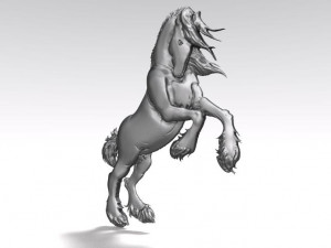 horse bas-relief 2 cnc Model Cetak 3D