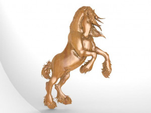 horse bas-relief 2 cnc Model Cetak 3D