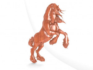 horse bas-relief 2 cnc Model Cetak 3D