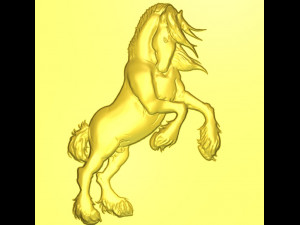 horse bas-relief 2 cnc Model Cetak 3D