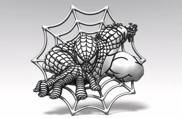 spiderman bas-relief 2 cnc 3D Print Model .c4d .max .obj .3ds .fbx .stl .blend