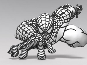 spiderman bas-relief 2 cnc 3D प्रिंट मॉडल