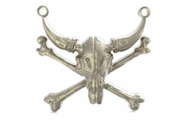 skull bull pendant Modèles 3D en vedette .c4d .max .obj .3ds .fbx .stl .blend 