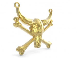 skull bull pendant 3D Print Model