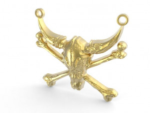 skull bull pendant Modèles 3D en vedette