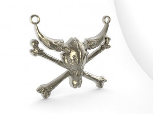skull bull pendant Modèles 3D en vedette