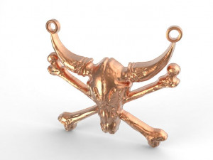 skull bull pendant Modèles 3D en vedette