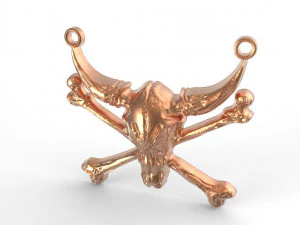 skull bull pendant 3D Print Model