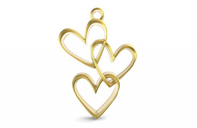 heart pendant 15 3D Принт Модель .c4d .max .obj .3ds .fbx .stl .blend 