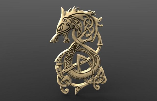 viking dragon 4 cnc 3D 打印模型 .c4d .max .obj .3ds .fbx .stl .blend 