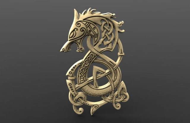 viking dragon 4 cnc 3D Print Model .c4d .max .obj .3ds .fbx .stl .blend