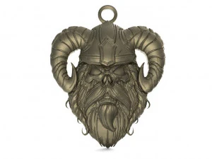 viking skull pendant 14 3D Print Model