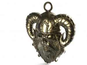 viking skull pendant 14 3D Print Model