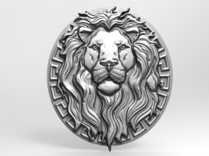 lion bas-relief 3 cnc 3Dプリントモデル