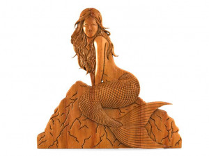 mermaid 2 bas-relief cnc 3D 프린트 모델