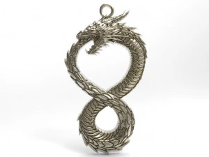 드래곤 펜던트 5 3D 프린트 모델