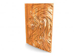 lion 4 bas-relief cnc 3D Print Model