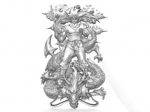 goku bas-relief 3 cnc Model do druku 3D