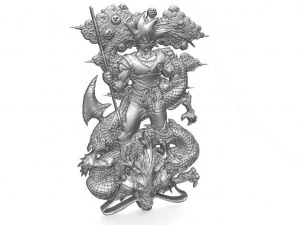 goku bas-relief 3 cnc 3D Print Model