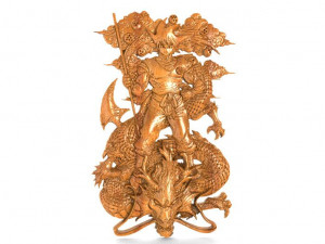 goku bas-relief 3 cnc 3Dプリントモデル
