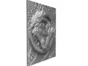 mermaid with her baby cnc Modelo de Impressão 3D