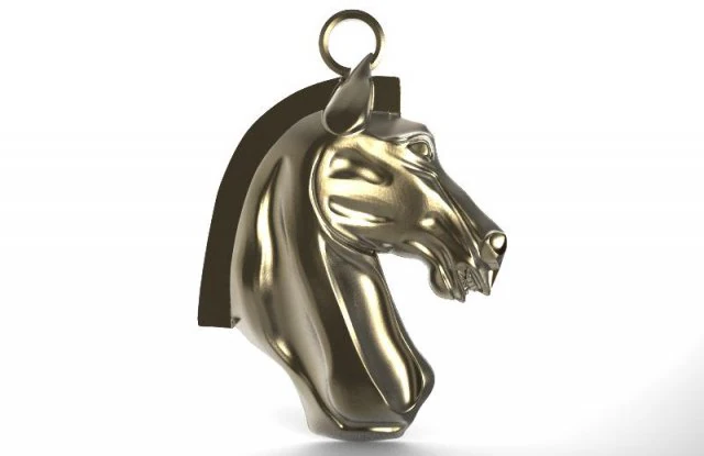horse pendant 4 3D Print Model .c4d .max .obj .3ds .fbx .stl .blend 