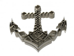 celtic anchor 3Dプリントモデル