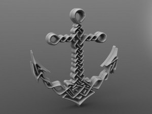 celtic anchor 3Dプリントモデル