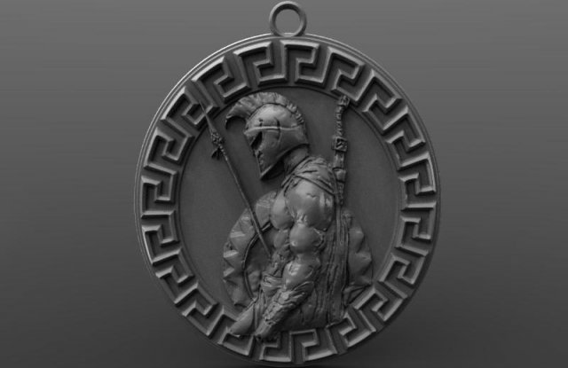 spartan pendant 10 3Dプリントモデル .c4d .max .obj .3ds .fbx .stl .blend 