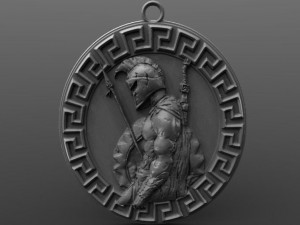spartan pendant 10 3Dプリントモデル