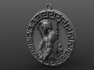 spartan pendant 10 3Dプリントモデル