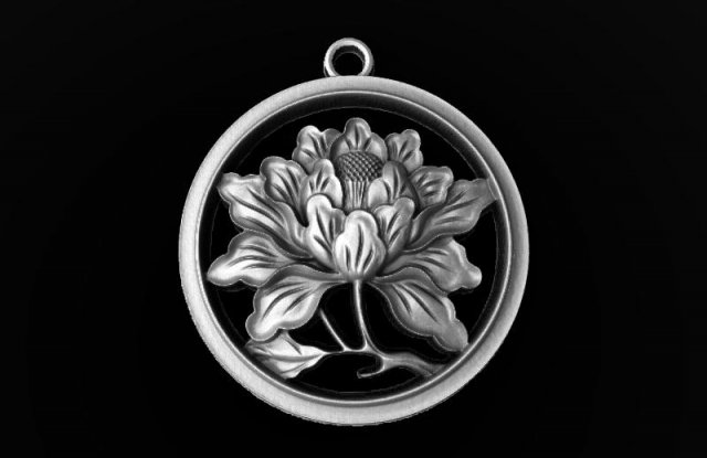 flower pendant 3 3D 打印模型 .c4d .max .obj .3ds .fbx .stl .blend 