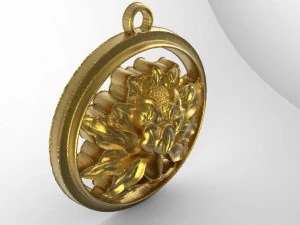 flower pendant 3 3D Print Model