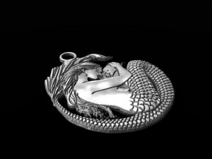 mermaid with her baby 3Dプリントモデル