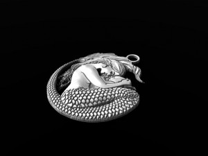mermaid with her baby 3Dプリントモデル