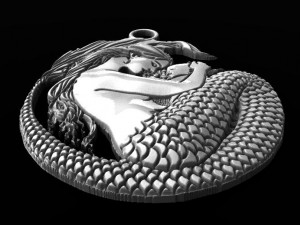 mermaid with her baby 3Dプリントモデル