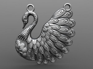 swan pendant 3D Print Model