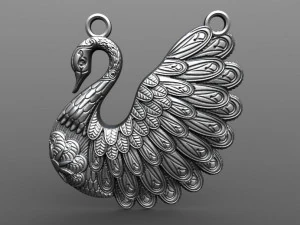ciondolo a forma di cigno Modello di stampa 3D