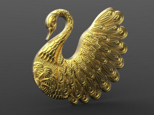swan pendant 3D Baskı Modeli