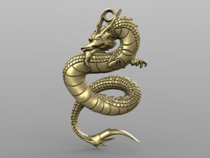 chinese dragon pendant 1 3Dプリントモデル