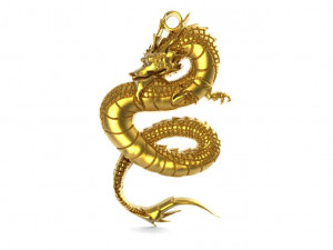 chinese dragon pendant 1 3Dプリントモデル