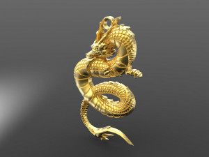 chinese dragon pendant 1 3Dプリントモデル