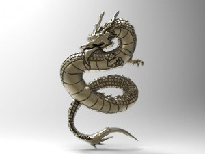 chinese dragon pendant 1 3Dプリントモデル