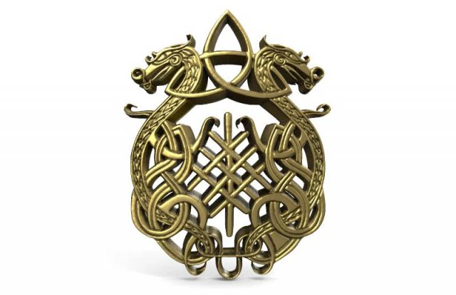 celtic dragons 3D Print Model .c4d .max .obj .3ds .fbx .stl .blend 