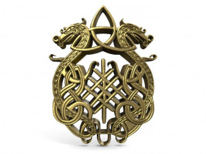 celtic dragons 3D Print Model